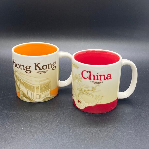 Set of Two Starbucks Mini YOU ARE HERE Demitasse Cups - Picture 2 of 7